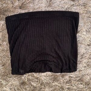 American Eagle Black Ribbed Tube Top